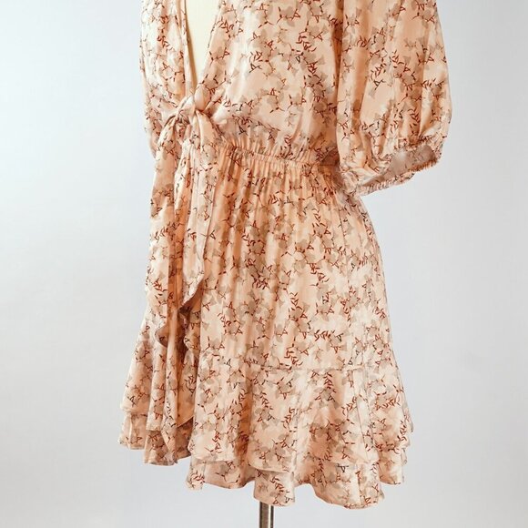 Shore Brand Malta Mini Dress Pastel Pink Floral Ruffle - Size Small - NWT - Picture 4 of 9